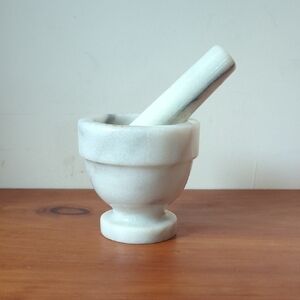 Vintage Small Marble Stone Pestel  Apothecary Grinder